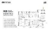 万科公园都会璞悦_4室2厅2卫 建面160平米