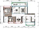 中国铁建铁建城_3室2厅2卫 建面159平米