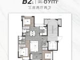 建发缦玥长滩_3室2厅2卫 建面89平米