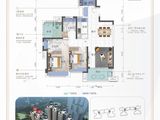 博达誉峰_2室2厅2卫 建面96平米