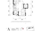 学府尚城_2室2厅1卫 建面89平米