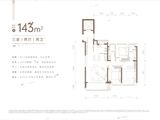 武汉长江天地_3室2厅2卫 建面143平米