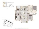 同悦湾璟庭_3室2厅2卫 建面95平米