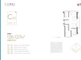 景瑞天赋滨江_2室2厅1卫 建面126平米